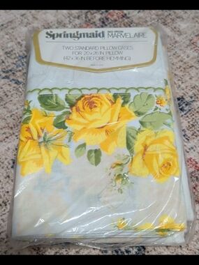 Marvelare Yellow Rose Floral Pillow Cases Standard